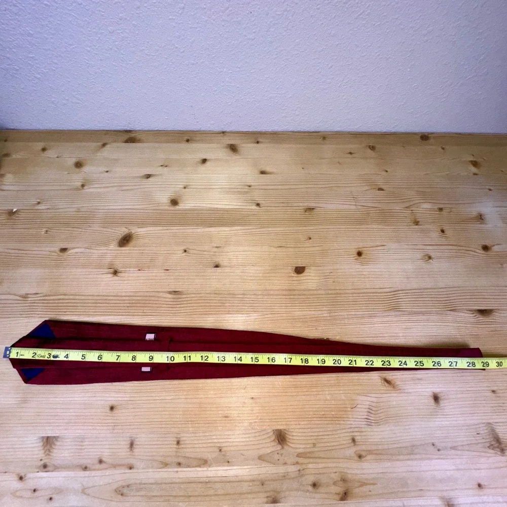 Thomas Pink 100% Silk Red Grid Tie Made‎ in France Luxury Designer Formal